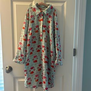 Mudpie flamingo print swim coverup